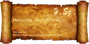 Herczig Szilárd névjegykártya