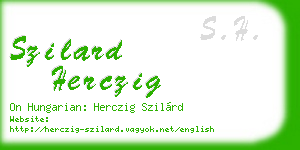 szilard herczig business card