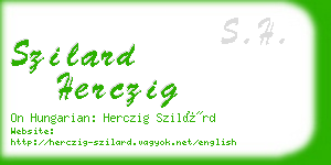 szilard herczig business card